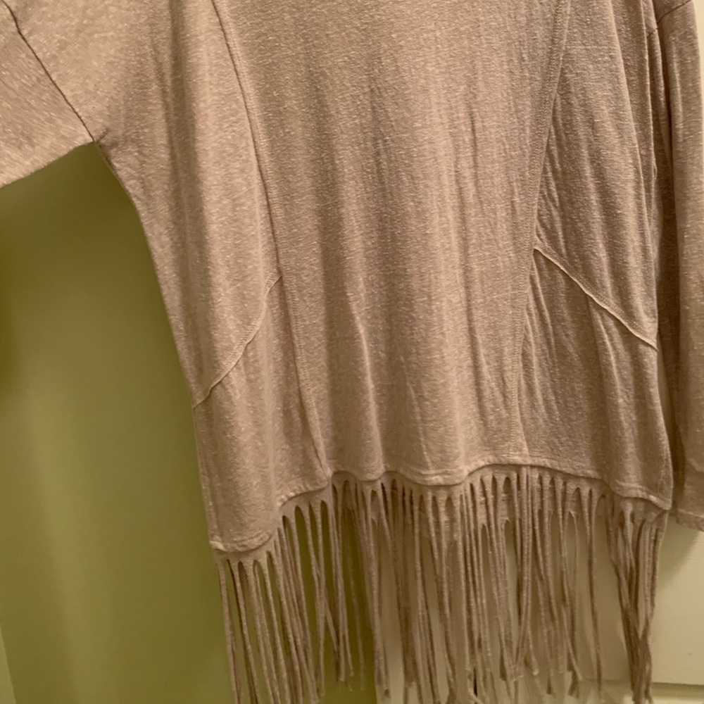 Long sleeve BOHO fringe shirt